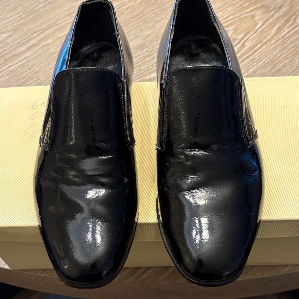 Florsheim Glossy Black Slip-On Loafers